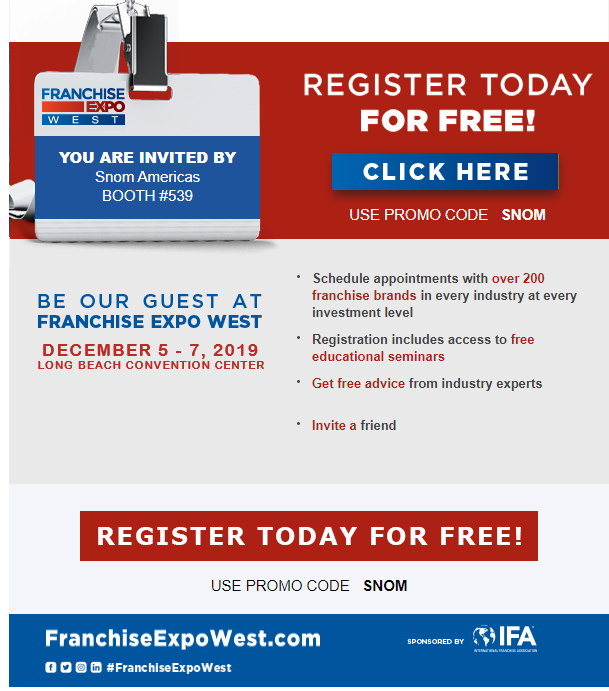 Franchise Expo West_partner registration_Snom Americas