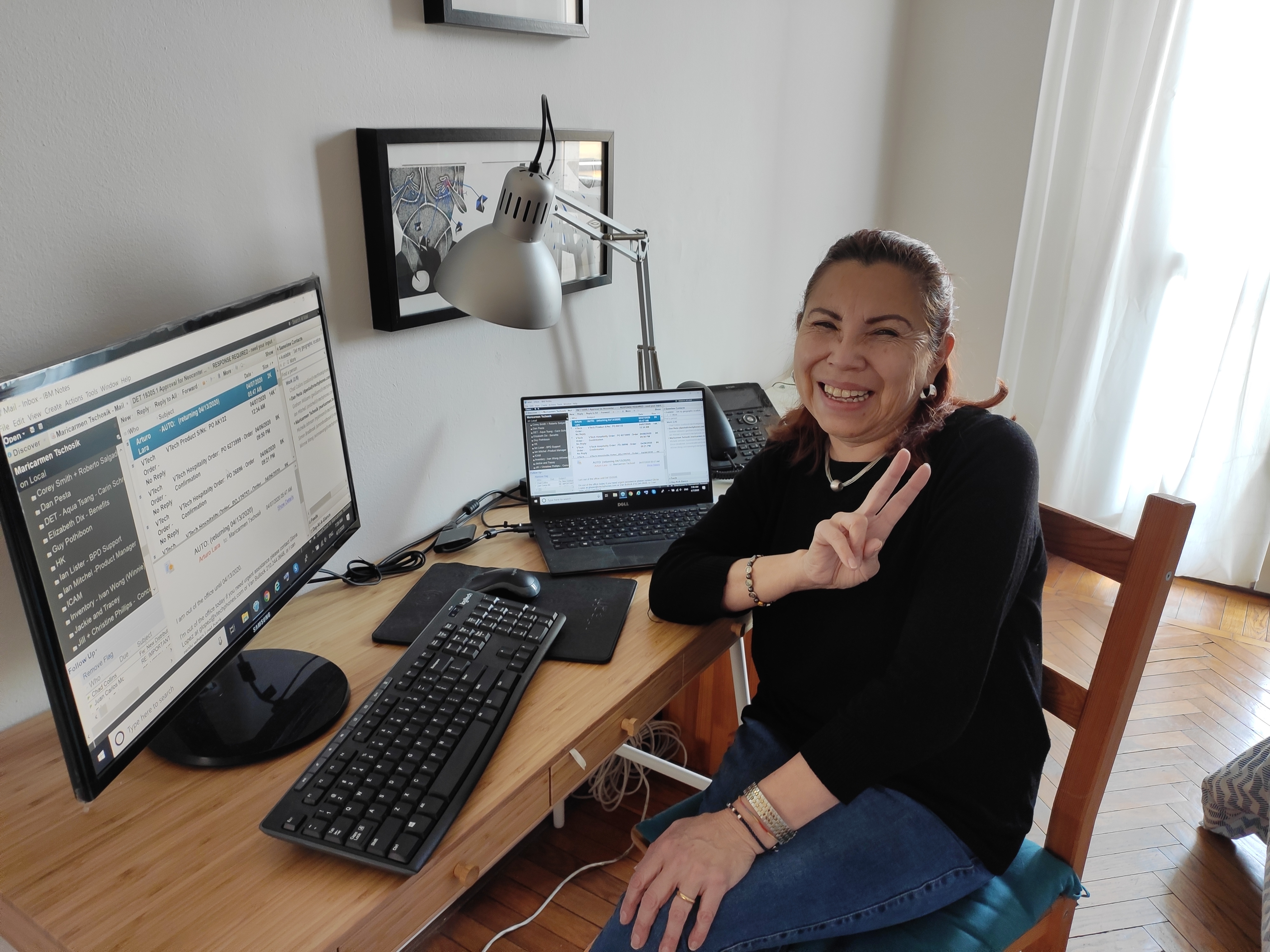 Snom sales team shares their work from home offices
